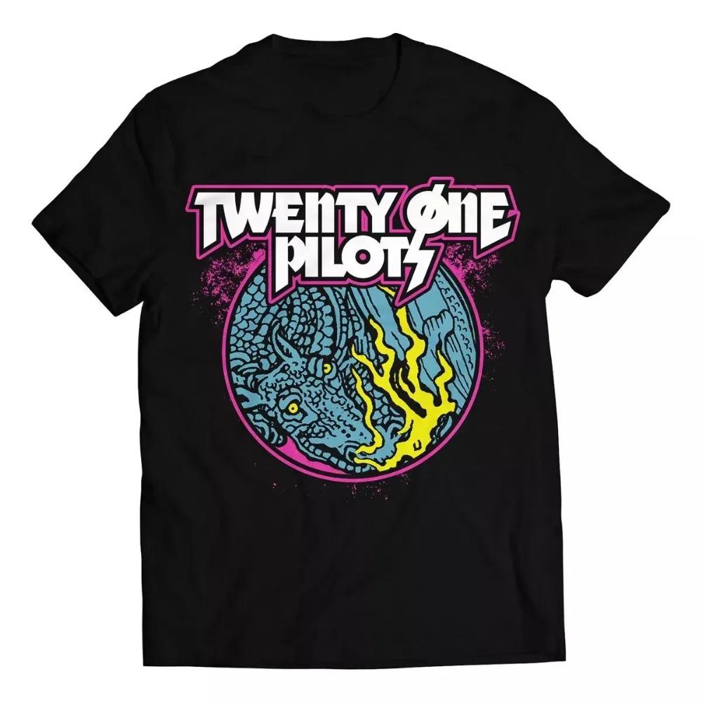 Hip Hop American Street Tričko Pánské Dámské Twenty One Pilots Scaled and Dragon Rock Aktivita Nadměrné Y2k Bavlna Krátký Rukáv