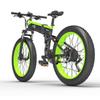 BEZIOR X1500 Skladací elektrický bicykel do každého terénu 1500W motor 48V12.8AH batéria Mestský vonkajší elektrický bicykel 26-palcové terénne pneumatiky E-horský bicykel