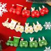 Small Train Toys Ornaments Christmas Plastic Micro Landscape Train Decoration Christmas Desktop Small Trains Craft Ornament