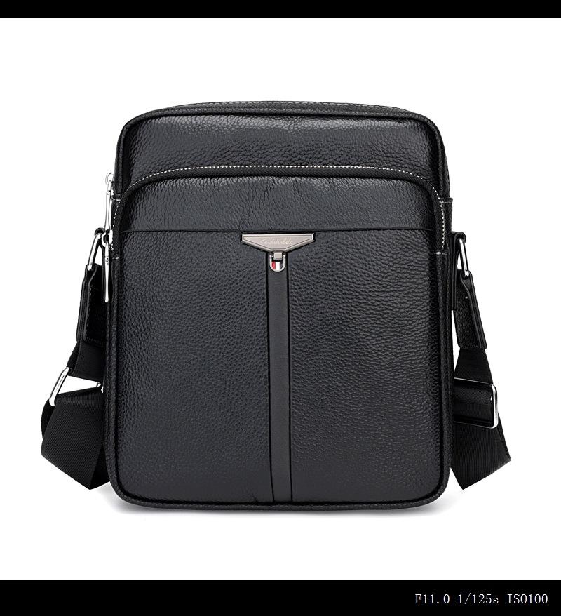 Genuine Leather Men's Bag Men's Single-shoulder Bag Multi-layer Large-capacity Crossbody Bag Crossbody Backpack Single Backpack