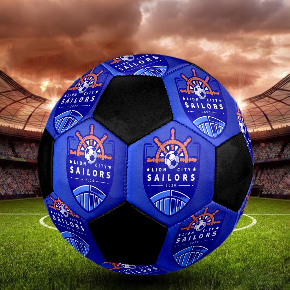 SIZE 5 Lion City Sailors Football Club Soccer Ball Colorful All Ages Machine Stitched PVC Competition Ready Durable High-Bounce