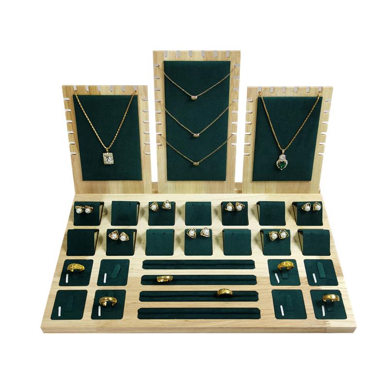 

Подставка для украшений из массива дерева, съемная, для ожерелий, подвесок, серег, колец, браслетов, реквизит для демонстрации, подставка для набора украшений 1pc