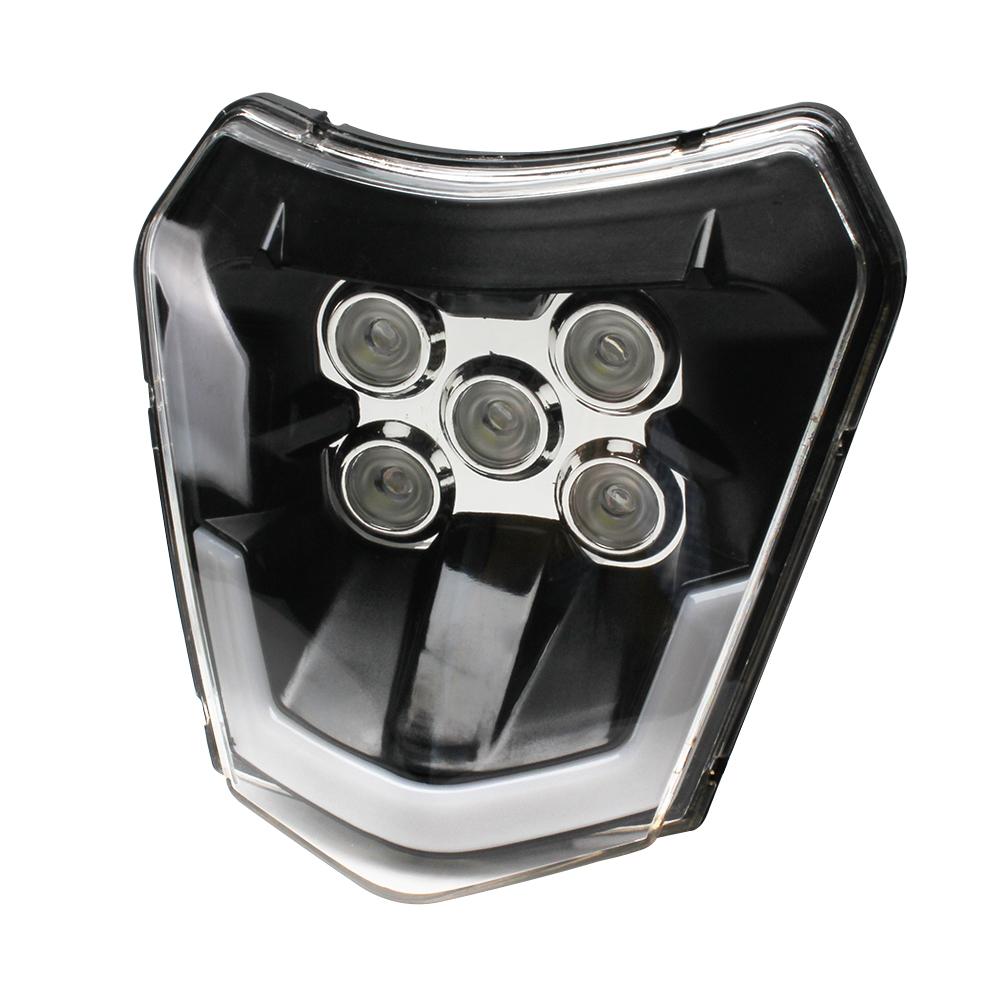 

для мотоцикла KTM Светодиодная фара Пластина для фары EXC 300 XC XCF XCW 150 250 350 450 Фара Мотоцикл для бездорожья Moto Enduro Motocross Аксессуары чёрный