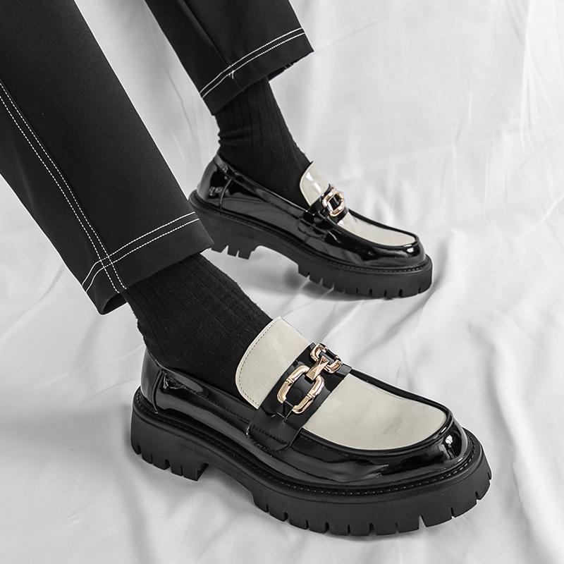 Size 38-46 Loafers Men Thick-soled Durable and Casual Fashion Brand Leather Shoes Business Travel and Banquet Shoes Men