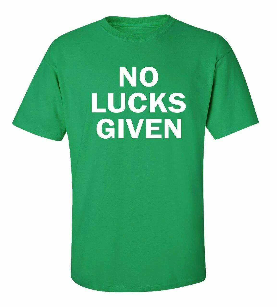 Drôle St.Patrick No Lucks Given Adulte T-Shirt Manche Courte 2XL
