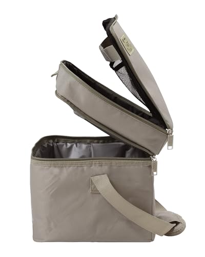 Kapitän Hirsch (Kapitän Hirsch) Kühltasche, Faltbar und Robust, Doppelgrößen-Kühltasche, 3L (oben) / 11L (Unten), Khaki, Monte (UE-647)