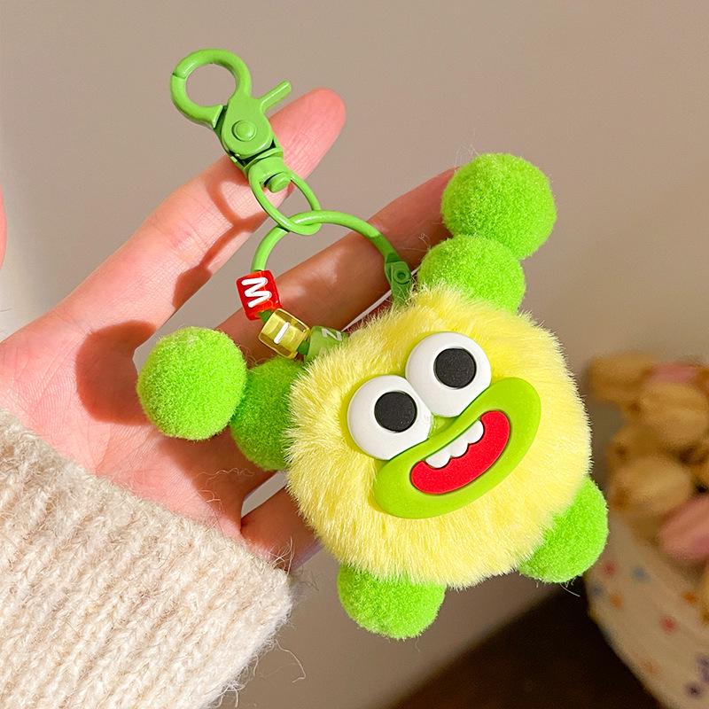 Adorable Fluffy Big Mouth Sausage Keychain - Perfect for Friends & Couples Gift Bag Pendant