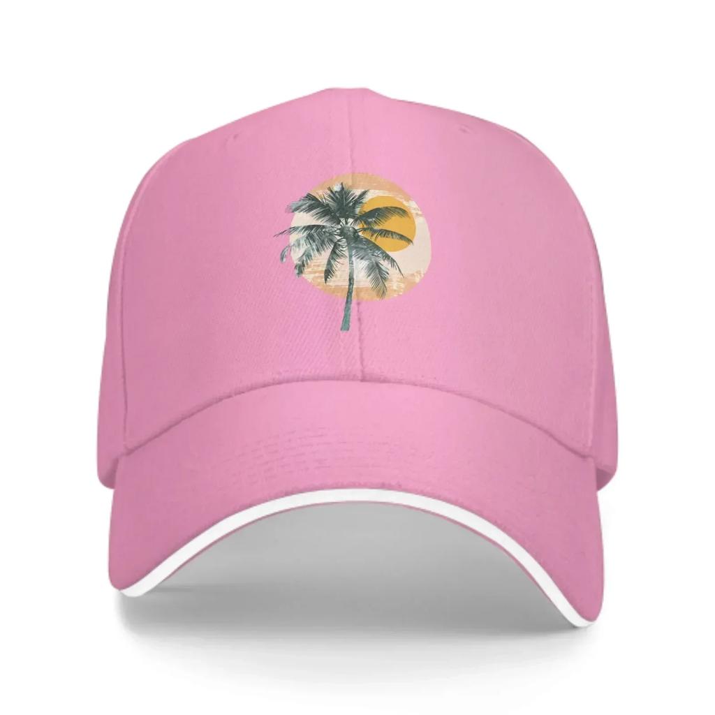 Palm Tree Baseball Caps Fashion Casquette for Unisex Women Adjustable Casual Trucker Hats for Sports Outdoor Activities