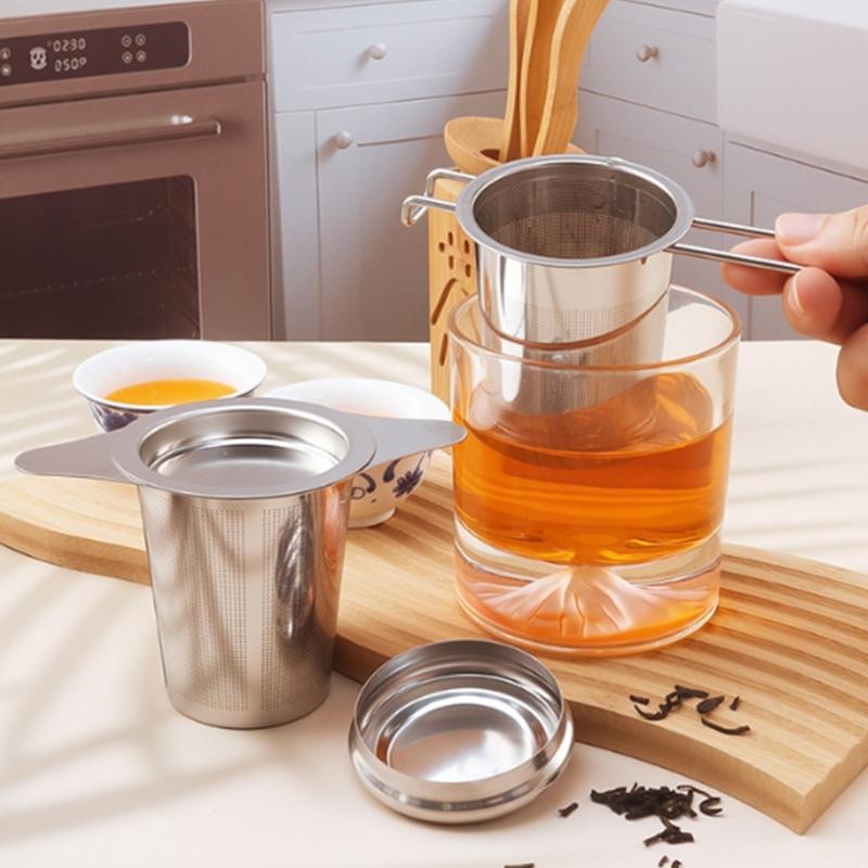 Removable Tea Infuser Stainless Steel Tea Strainer Cover for Dust Protections and Effortlessly Cleaning Brewing Filter