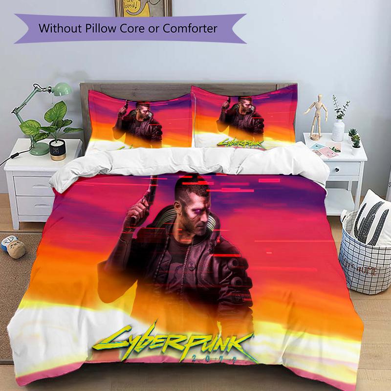 Cyberpunk Future Vision Print 3Pcs Bedding Setduvet Cover With 2 Bedropillowcase Home Birthday Gift