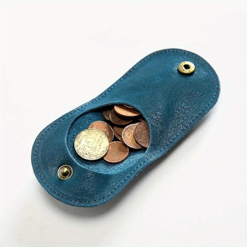1 Pc Women's Small Genuine Leather Coin Wallet Children Mini Purses Hasp Money Clip Clutch Hobo Bags Gift Pouch New Manual Craft