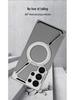 Samsung S25 Ultra Protective Case with Magnetic Rotating Stand – Anti-fall, Electroplated Leather Cover