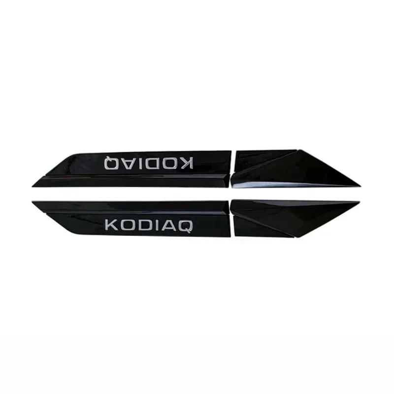WUM1 4pcs ABS Car Styling Fender Stickers Badge for SKODA SUPERB KODIAQ KAMIQ KAROQ Auto Side Emblem Decals Decoration