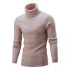 New Men's Slim Turtleneck Sweater for Autumn and Winter, Solid Color Pullover Knitwear for Cross-border Trade.