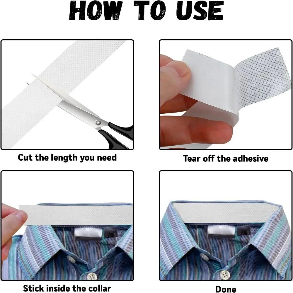 8/80M Límec Proti špinavému Znečištění Samolepicí Manžeta Fixační Páska pro Límec Košile Podšívku Klobouku