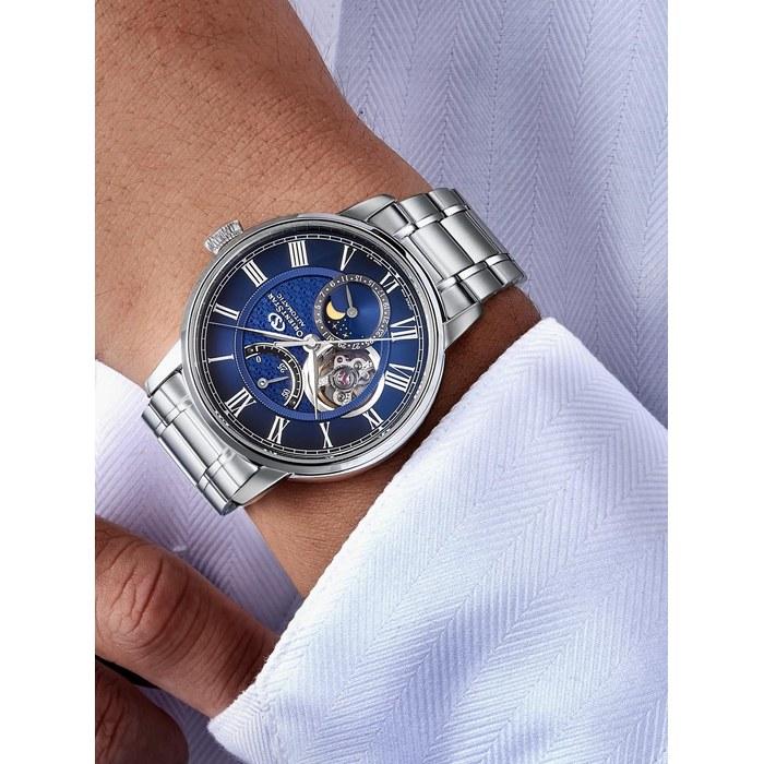 [Orient Star] ORIENT STAR Automatic Watch M45 F7 Mechanical Moon Phase Japanese Made 2-Year Warranty RK-BT0002L Men's Navy