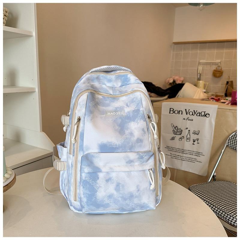 New National Style Versatile Tie-dye Backpack Student Large-capacity Simple Schoolbag Korean Version Niche Personalized Casual Backpack