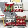 Christmas Festive Atmosphere Digital Letter Printing Christmas Tree Elements Home Leisure Bedroom Sofa Cushion