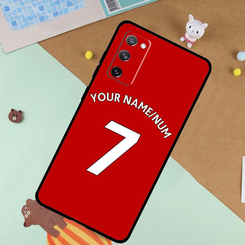 Personalised Football Strips Case For Samsung Galaxy S23 S22 Ultra S21 S20 FE S8 S9 S10 Note 10 Plus Note 20 Ultra Cover