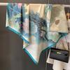 90×90Cm  Retro Double-Sided Printed Scarf Neck Scarf High-End Fashion Age-Reducing Silk Scarf Fashionable Scarf With Shawl