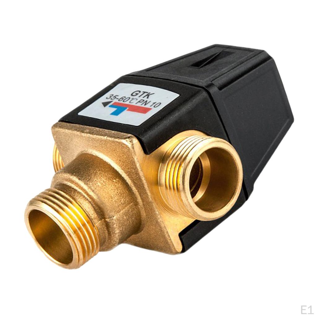Brass Male/Female Thread Thermostatic Mixing Valve Water Shower Valve, Temp. Control