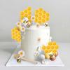 Bee Cake Decorations Honey Decorations Bee Cupcake Toppers Daisy Flower Cake Topper for Baby Shower Birthday Bridal Shower