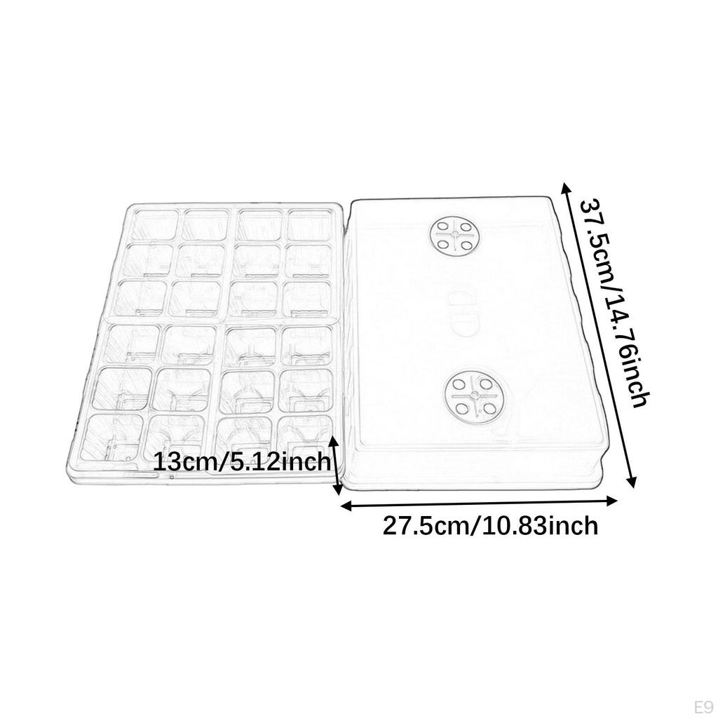 Seed Starter Tray Germination Easy to Use, with Humidity Vented Lid, Seedling Growing