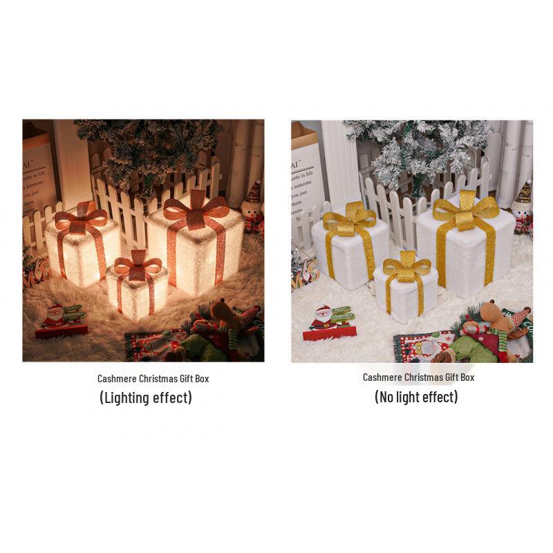 Cross-Border Christmas Luminous Gift Box Set: Outdoor Decorative Lights for Courtyard & Mall Display