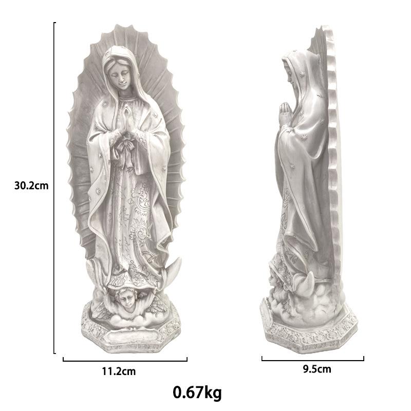 Resin Handicrafts Virgin Mary Christian Sculpture Catholic Goddess Sculpture Decorative Figurines Home Decoration Accessories