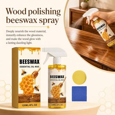 Beeswax Essential Oil Wax Furniture Polish Spray 120ml Natural Wax Formula for Wood Surface Protection and Shine Maintenance