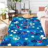 1pc mickey and minnie Area Rug, Non Slip Floor Mat, Cartoon Character Design, Soft Velvet, Room Decor, Washable