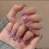 Premium Long Sparkle Handmade Faux Nails - Brightening Nail Art Stickers