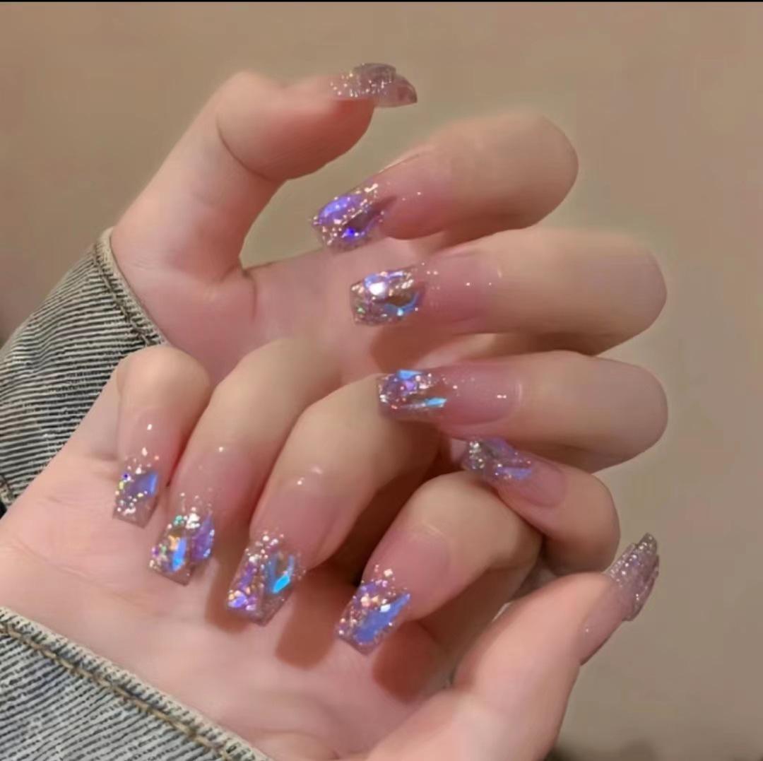 Aurora Dreamy Gradient Wearable Detachable Nail Stickers N5262 Glue Version