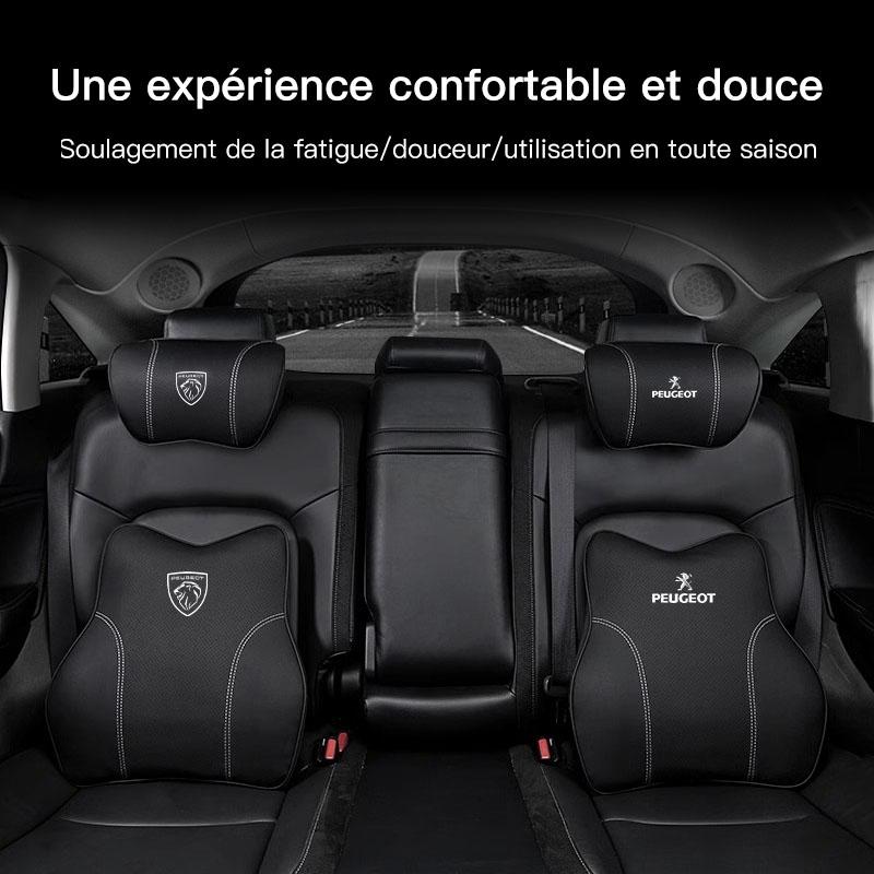High-end Leather Car Headrest Waist Pillow Interior x Accessories For Peugeot 206 307 308 207 3008 208 407 508 2008 5008 301 406
