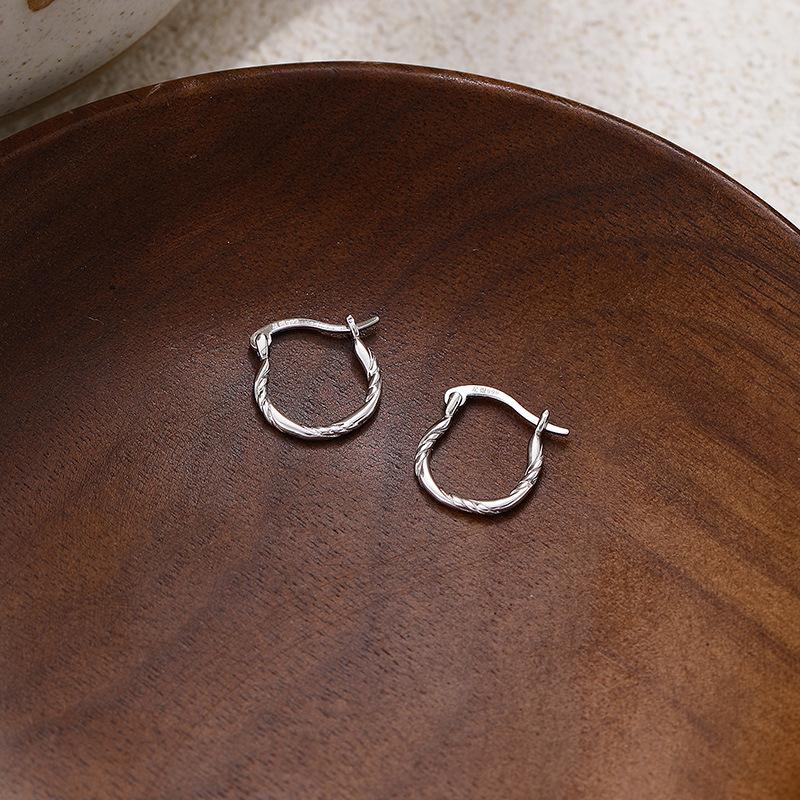 Circle Twist Earrings Ins Style Simple Fashion Versatile Temperament Earrings for Girlfriend Gifts