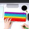 Keyboard Rainbow Push Bubble Sensory Fidget Toys Kids ADHD Anxiety Stress Reliever Jugetes Antiestrés Para Niños