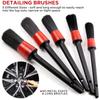 UNTIOR Wheel Tire Brush Set Long Soft Bristle Detail Brushes Microfiber Cleaning Cloth for Cleaning Wheel Car Detailing Kit