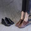 2024 Spring and Autumn New Vintage Boots Women's Flat Large Single Shoes Students Can Wear British Style Handmade Single Shoes
