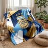 Argentina Football Printed Flannel Blanket Skin Friendly Warm Decorative Throw for Indoor Couch Bed Daily Use