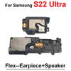 For Samsung Galaxy S22 Ultra S22U Bottom Loudspeaker Buzzer Ring + Ear Speaker Earpiece Flex Replacement Parts