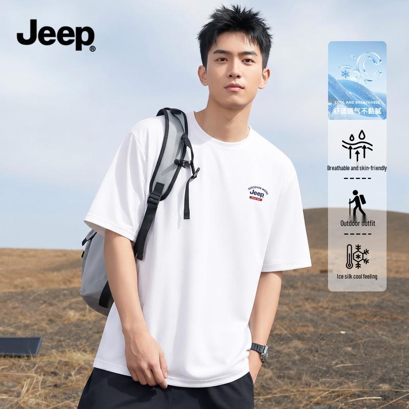 JEEP Men s Lightweight Quick-Dry Sun Protection T-Shirt M