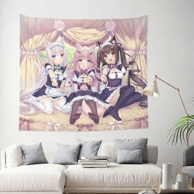 Anime Game Kawaii Tapestry Wall Hanging Hippie Tapestries Cute Girls Art Throw Rug Blanket Room Home Decor Wall Cloth