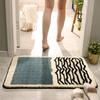 Print Sponge Bathroom Cashmere Thickening Mat Bath Non-slip Carpets In Wash Basin Bathtub  Floor Rug Shower Room Doormat Memory Foam 3D Pad