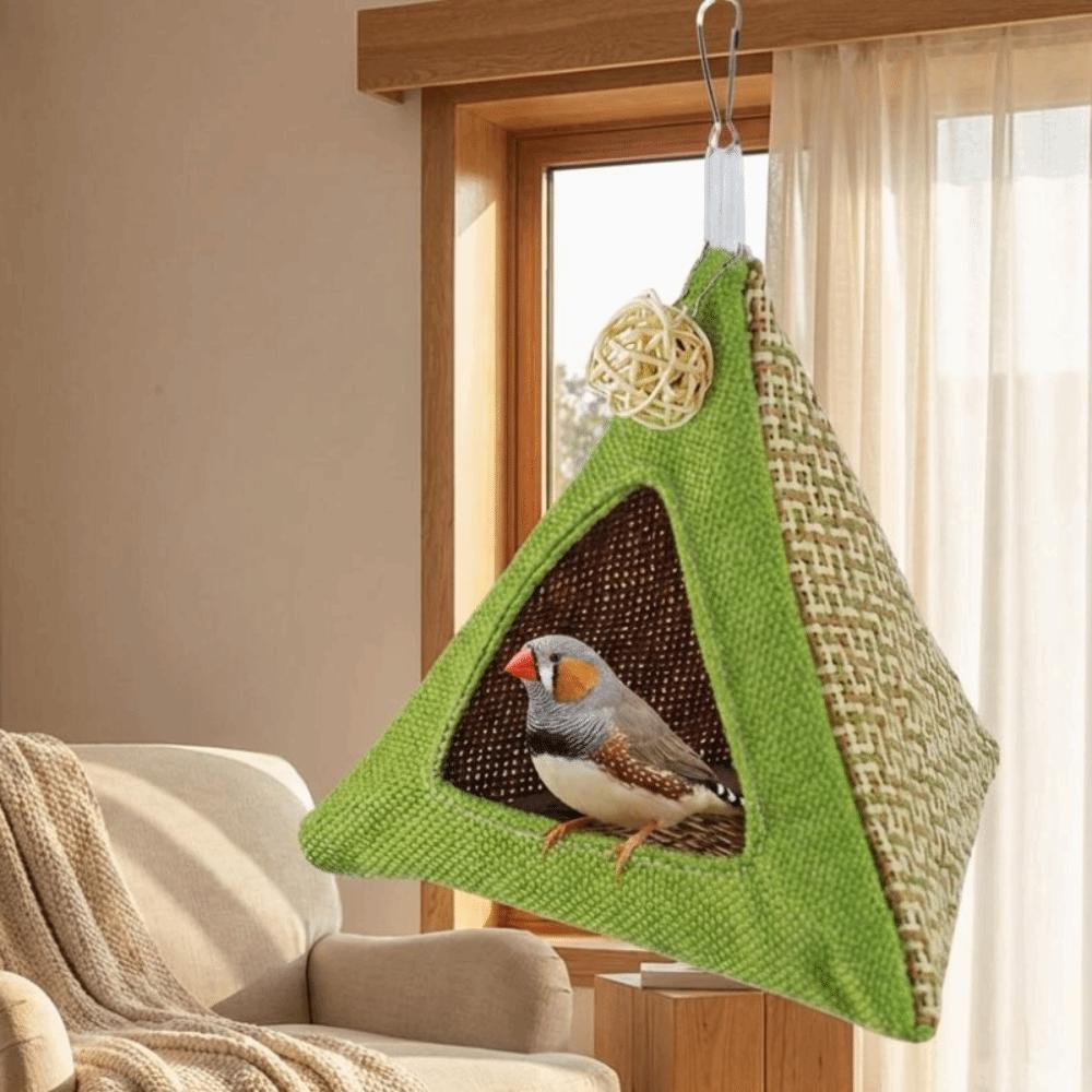 Dreieckiges Papageien Vogelhaus Atmungsaktives Netz Vogel Hängendes Zelt Vogel Hängematte Versteckhaus