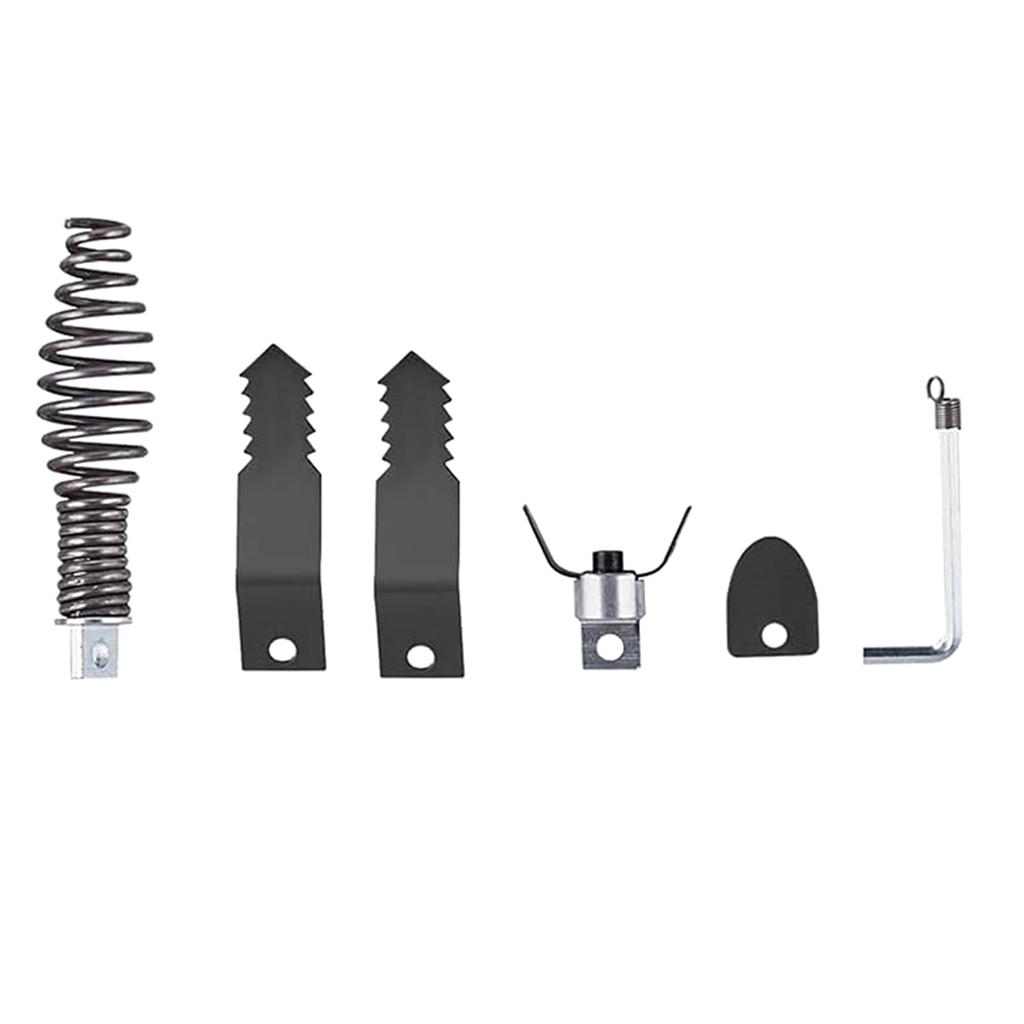 5pc/Set Drain Auger Drain Snake Drill Attachment For Efficient Pipe Cleaning In 4-8Inch Pipe for VEVOR PioneerWorks