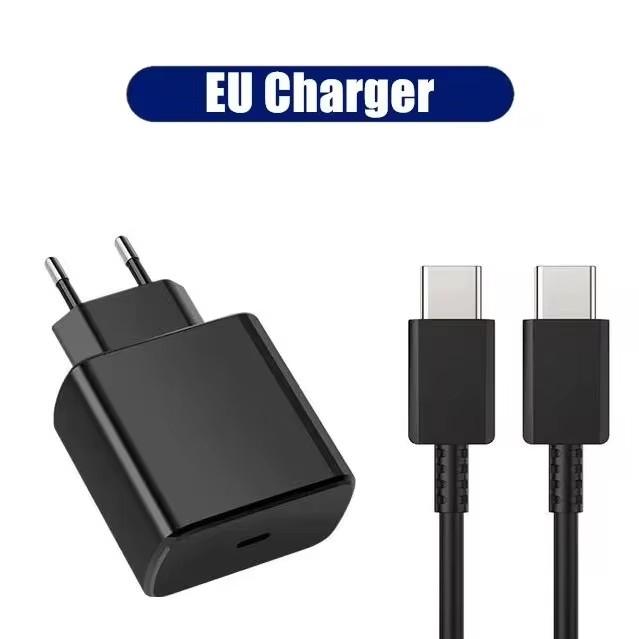 Chargeur Super Rapide PD 45W 5A pour Samsung S21 S22 S23 S24 Plus Note20 Ultra A34 A53 A54 A55 A71 A73 Câble de Charge Rapide USB-C 2m