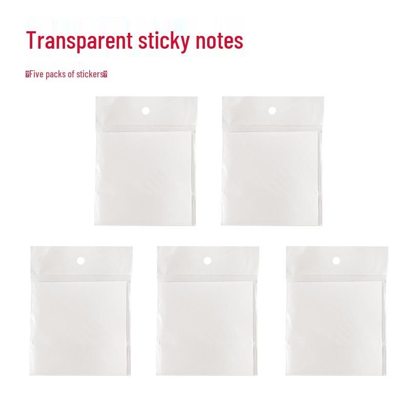 Cute Transparent Sticky Notes with Strong Adhesive - Invisible, Removable, and Perfect for Students