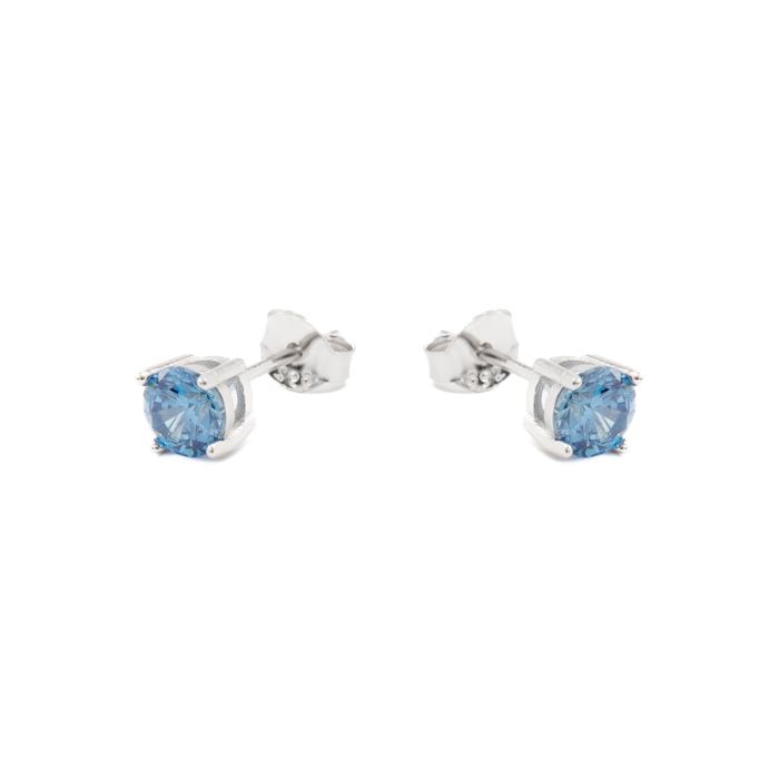 Boucles d'oreilles - LUXENTER - Iona - Argent 925 - Zircone cubique saphir - Plaqué rhodium
