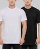 SHAKA WEAR [2er-Pack] 6.0oz Aktives Einfaches Basis-T-Shirt mit kurzen Ärmeln_Weiß/Schwarz