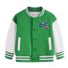 Boys' Versatile Spring/Autumn Jacket - Trendy Velvet Baseball Cardigan